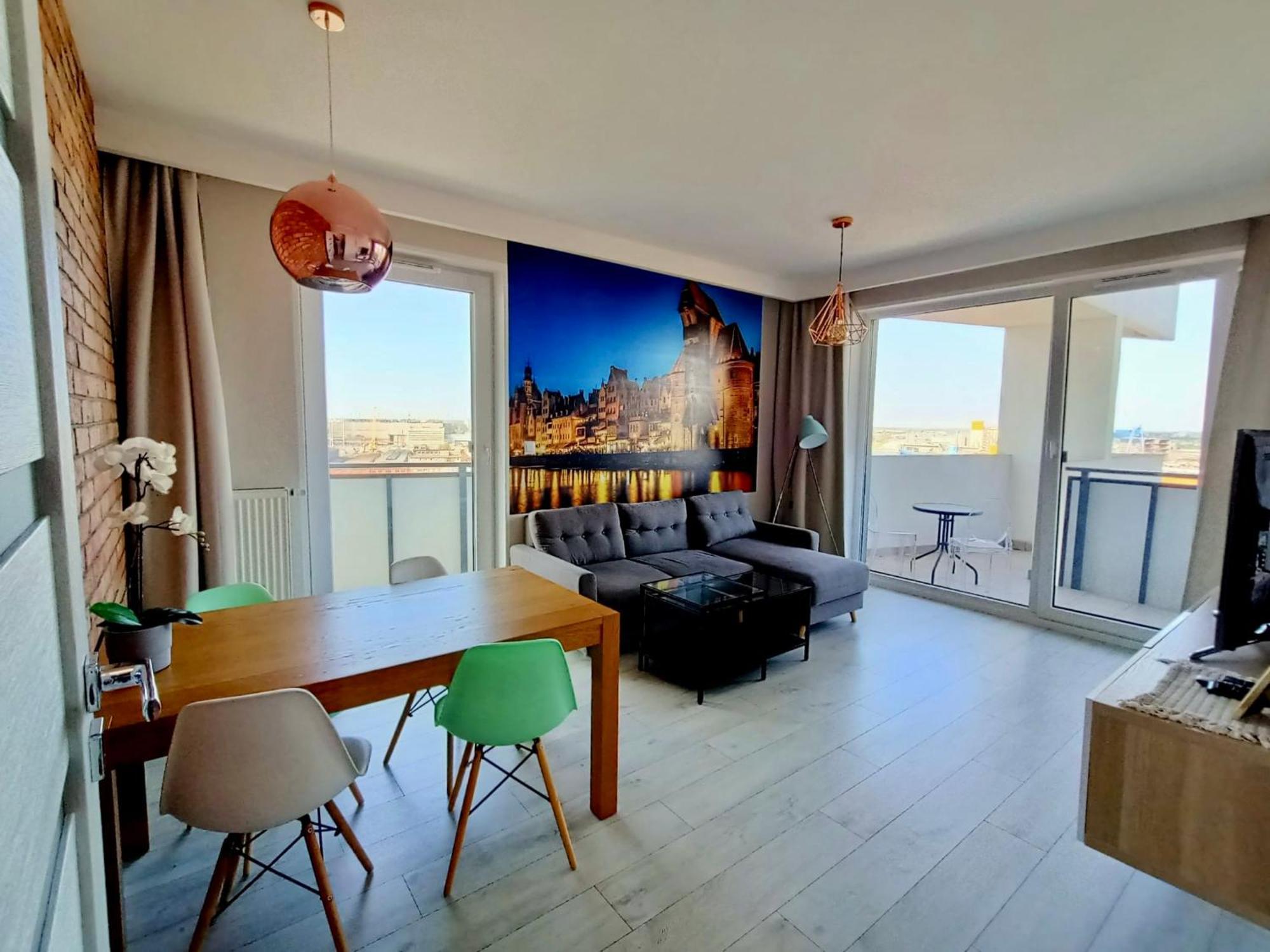 Bastion Walowa - Luxury Apartment With Beautiful View Гданьск Экстерьер фото